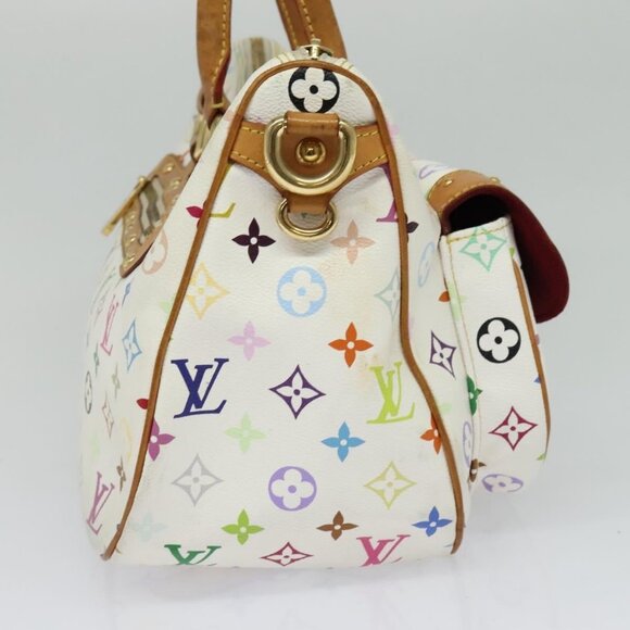 LOUIS VUITTON Monogram Multicolor Rita Hand Bag 2way White M40125 LV Auth 132529 - Picture 5 of 16